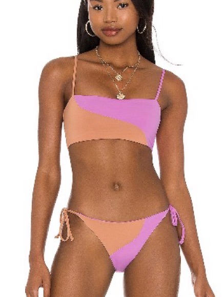 L Space Two-Tone Peach & Lavender Bikini Set - Women's Swim